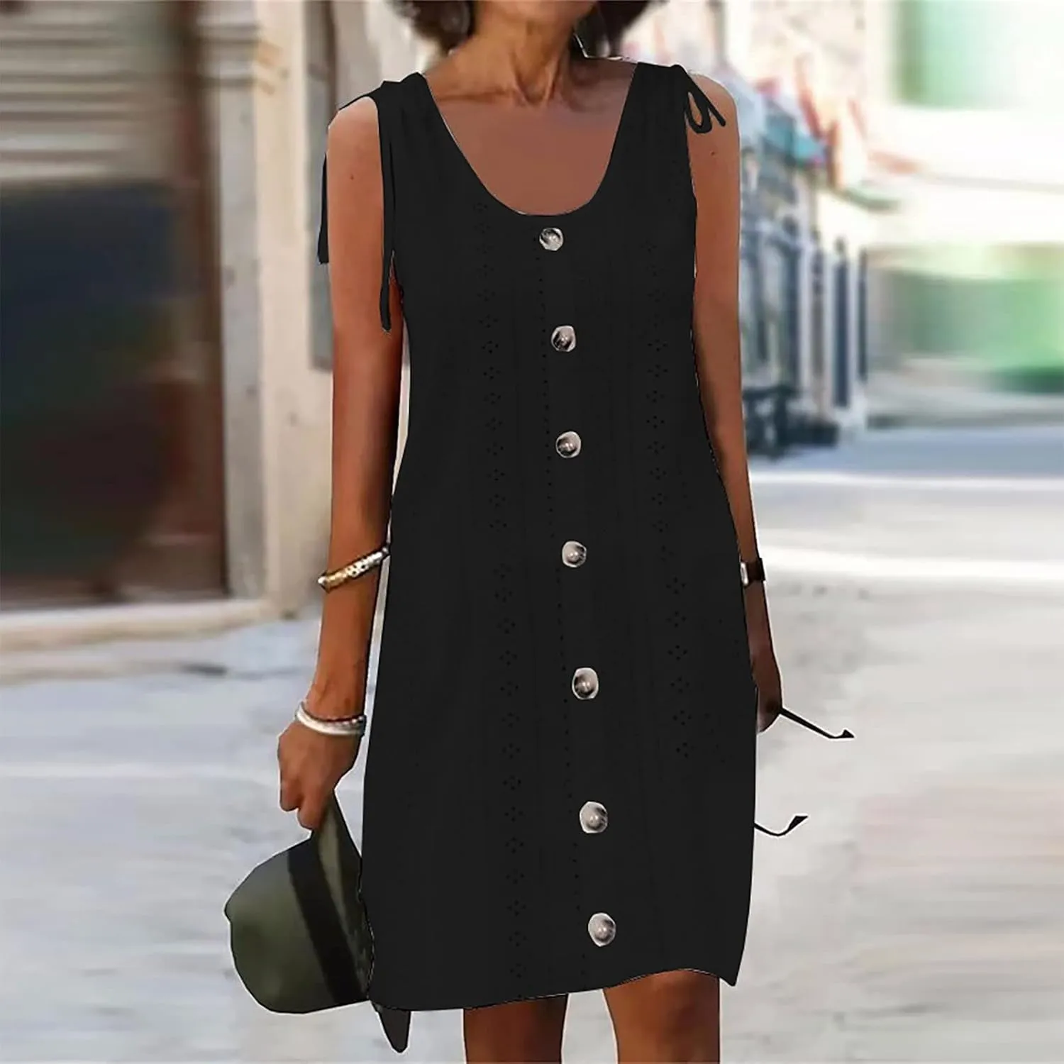 Maxi Long Dresses for Women 2025 Trendy Short Sleeve Eyelet Tshirt Dress Casual Summer Beach Vacation Sundress