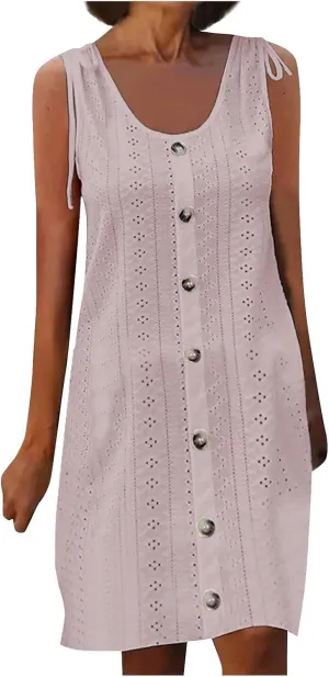 Maxi Long Dresses for Women 2025 Trendy Short Sleeve Eyelet Tshirt Dress Casual Summer Beach Vacation Sundress
