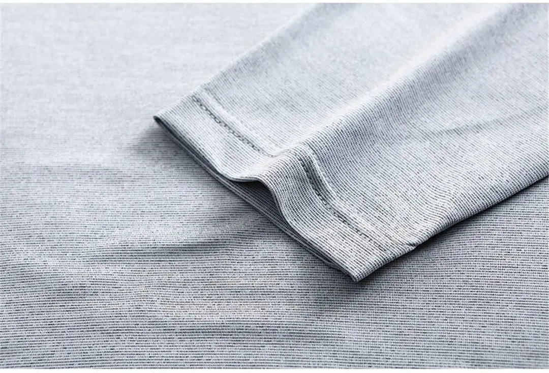 Men Casual Long Sleeve T-Shirts Hooded Thin Quick Dry Breathable Ice Silk Outdoor Tshirts