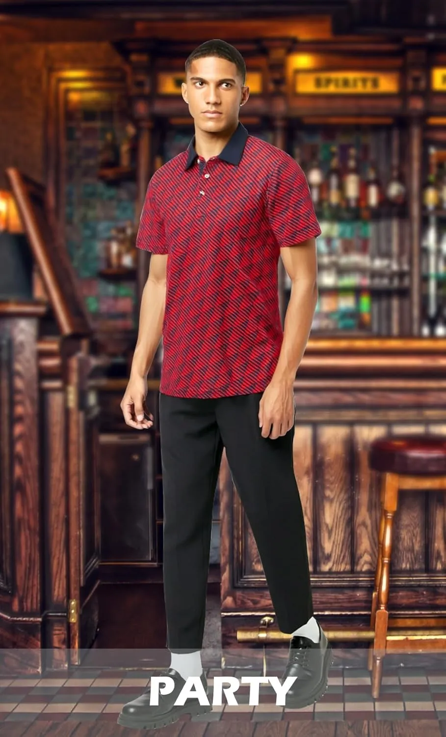 Men's Golf Polo Shirts Short Sleeve Moisture Wicking Quick Dry Fit Business Casual Performance Sports Shirt