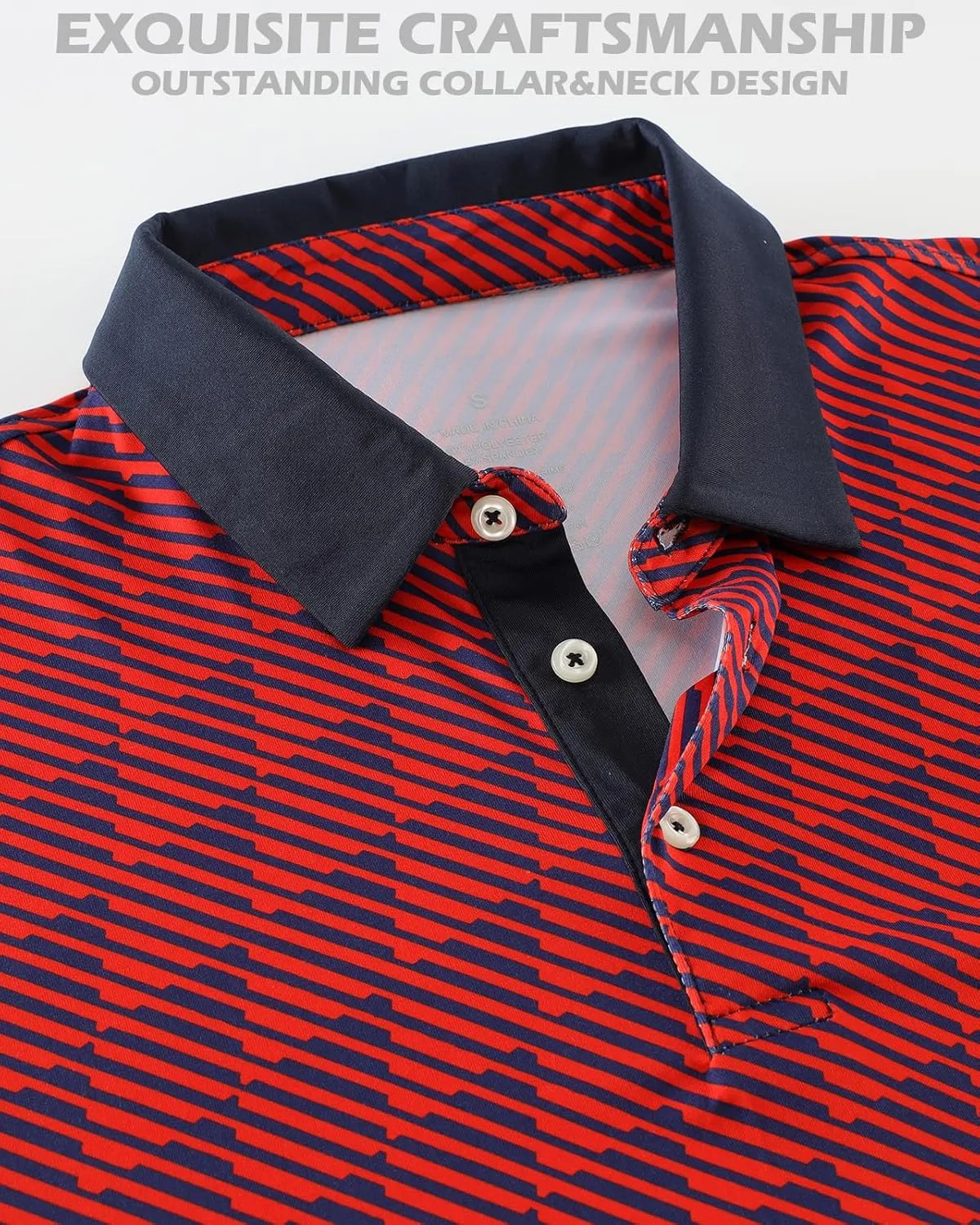Men's Golf Polo Shirts Short Sleeve Moisture Wicking Quick Dry Fit Business Casual Performance Sports Shirt