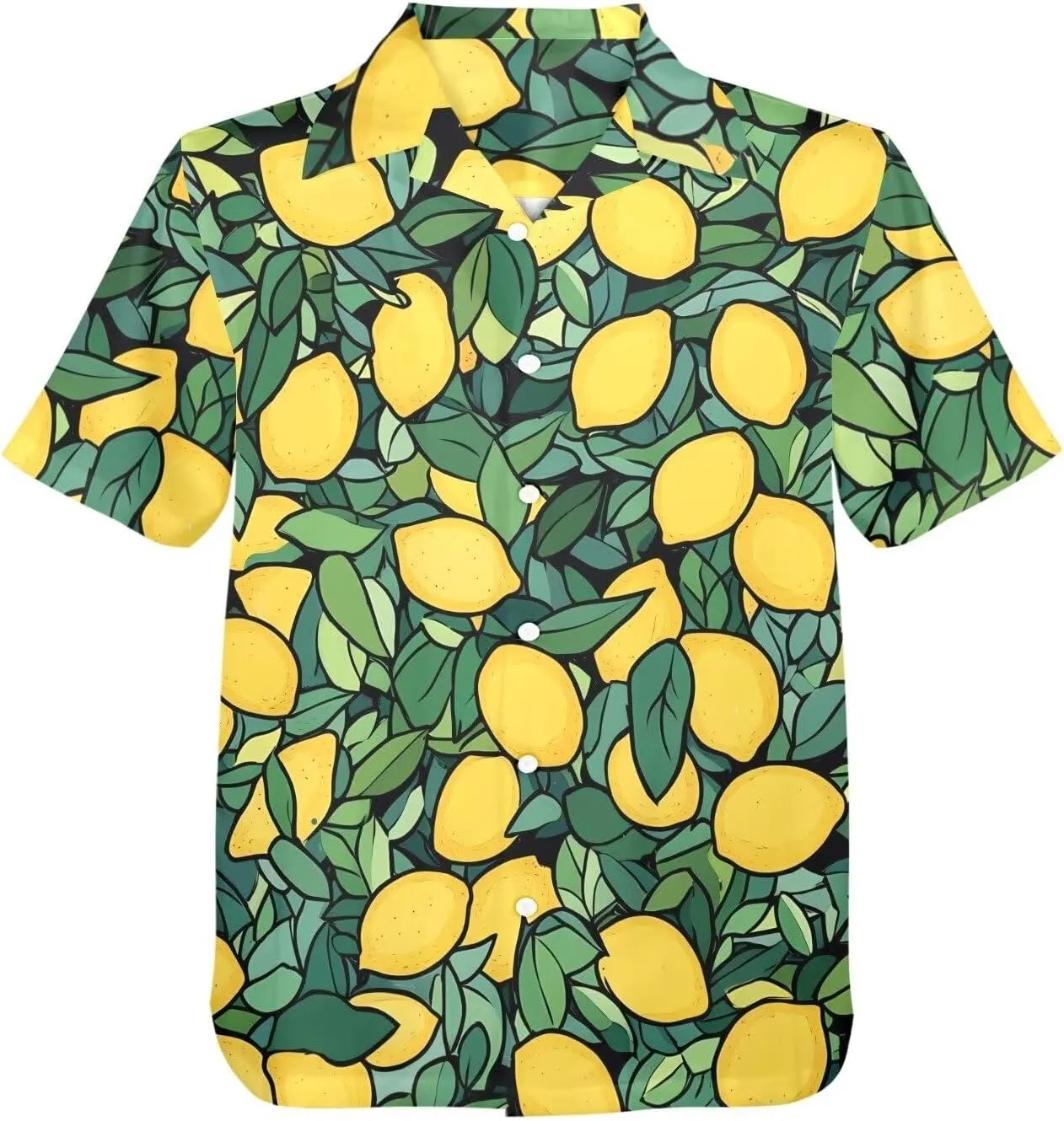 Mens Hawaiian Shirts Short Sleeve Beach Shirts Button-Down Dressy T-Shirts Plus Size Tropical Vacation T-Shirts