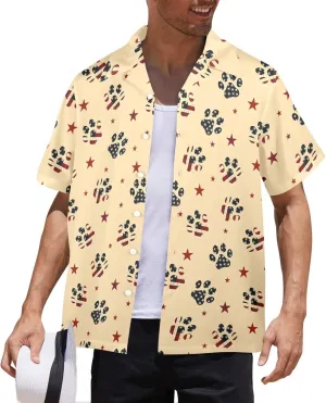 Mens Hawaiian Shirts Short Sleeve Beach Shirts Button-Down Dressy T-Shirts Plus Size Tropical Vacation T-Shirts