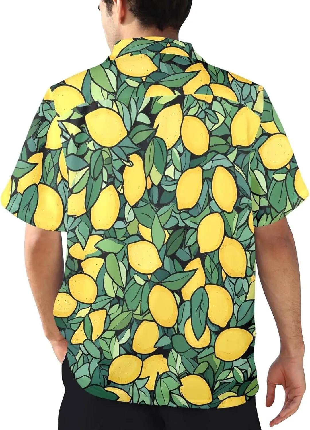Mens Hawaiian Shirts Short Sleeve Beach Shirts Button-Down Dressy T-Shirts Plus Size Tropical Vacation T-Shirts