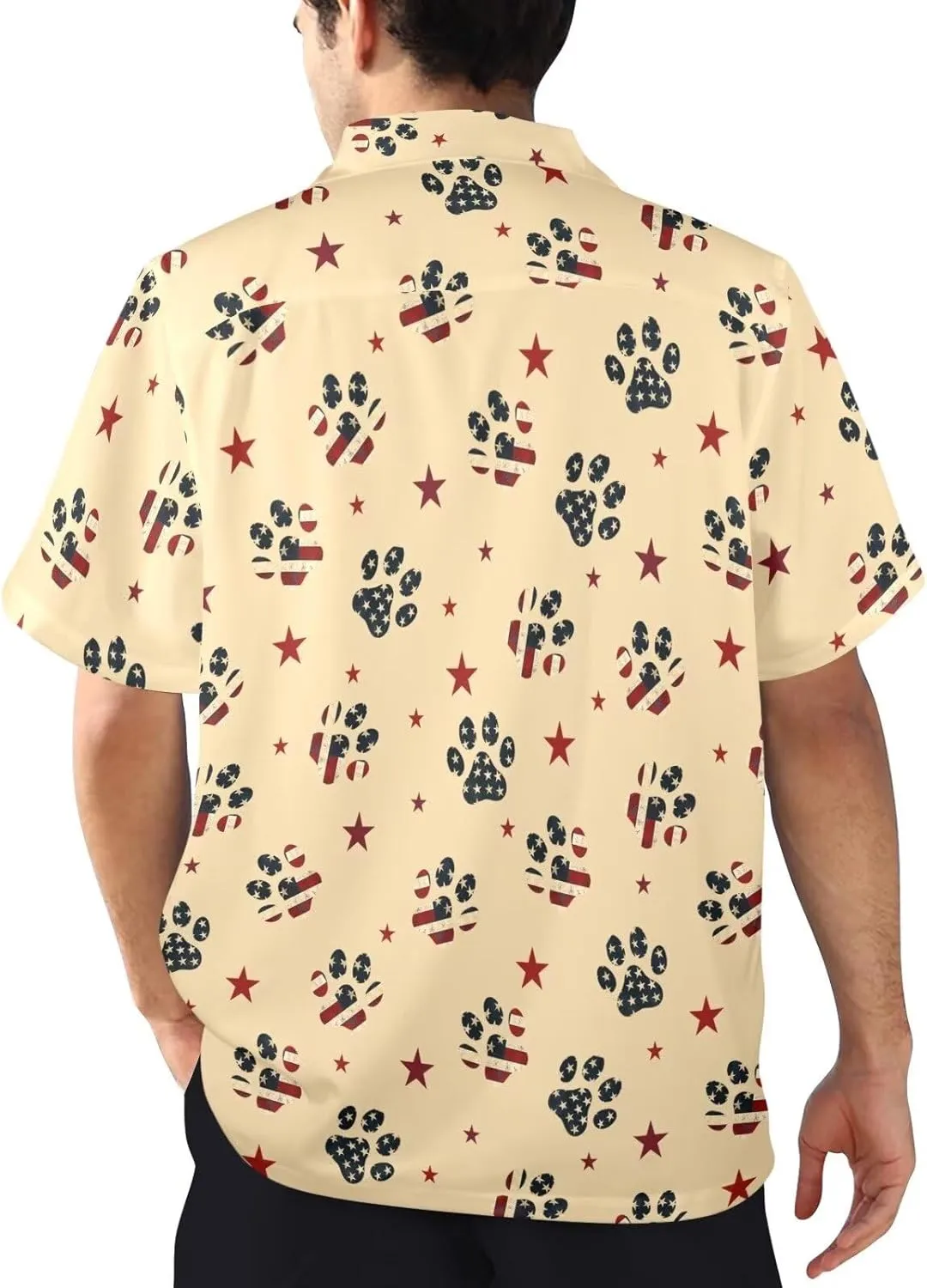 Mens Hawaiian Shirts Short Sleeve Beach Shirts Button-Down Dressy T-Shirts Plus Size Tropical Vacation T-Shirts