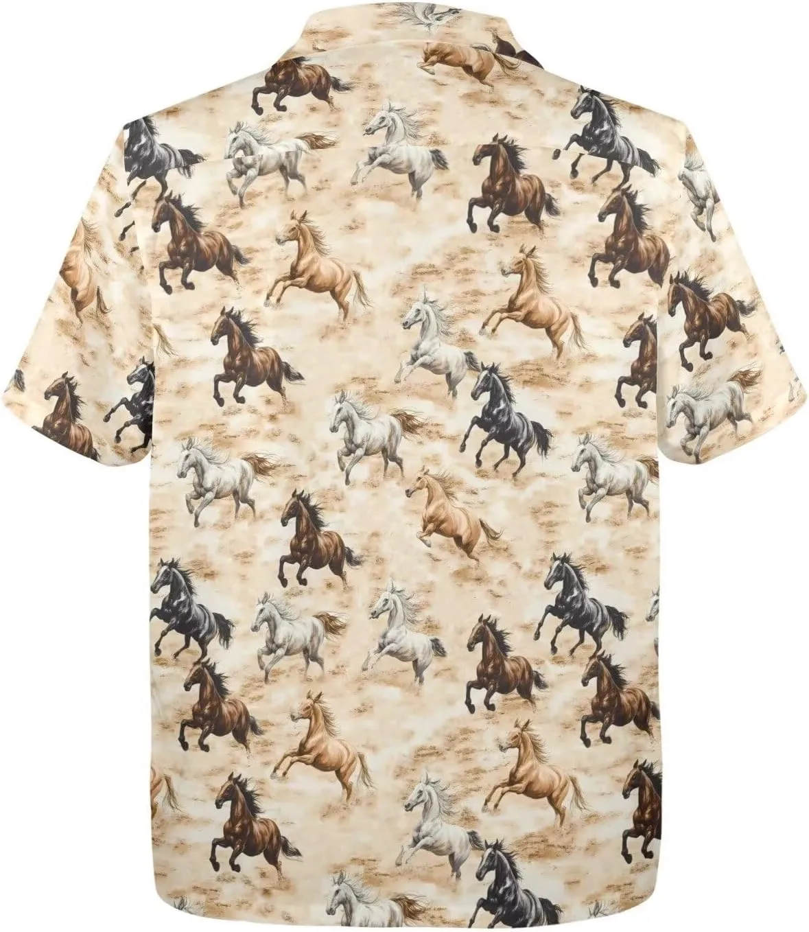 Mens Hawaiian Shirts Short Sleeve Beach Shirts Button-Down Dressy T-Shirts Plus Size Tropical Vacation T-Shirts