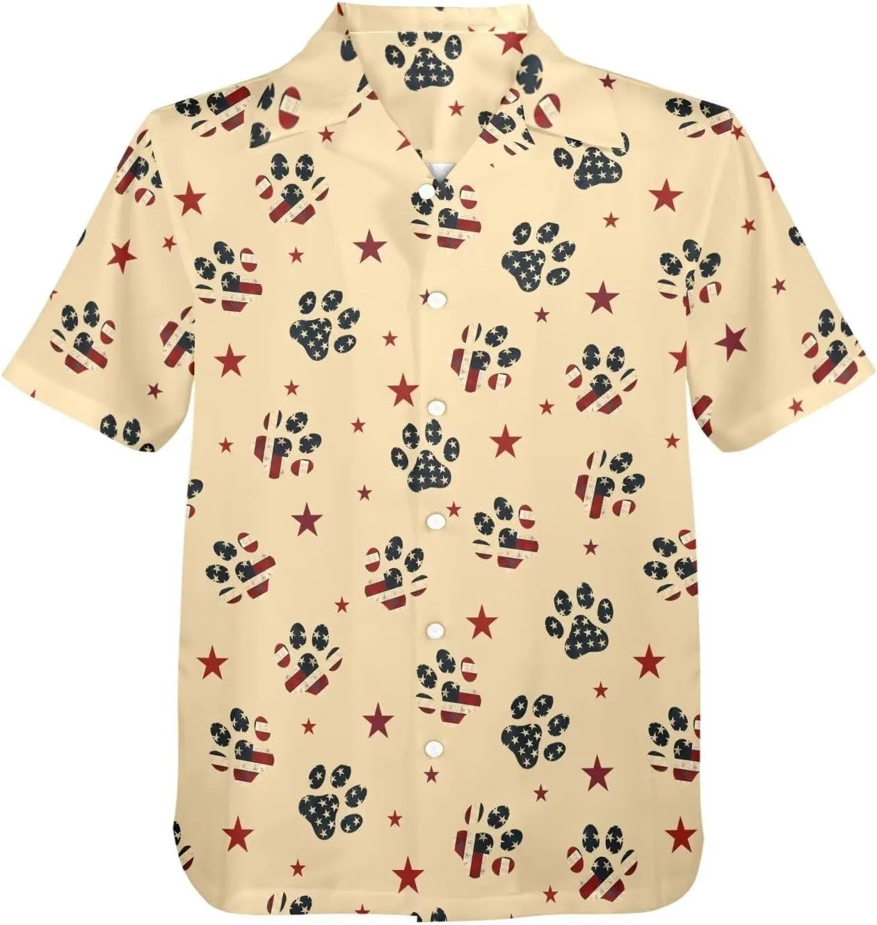 Mens Hawaiian Shirts Short Sleeve Beach Shirts Button-Down Dressy T-Shirts Plus Size Tropical Vacation T-Shirts