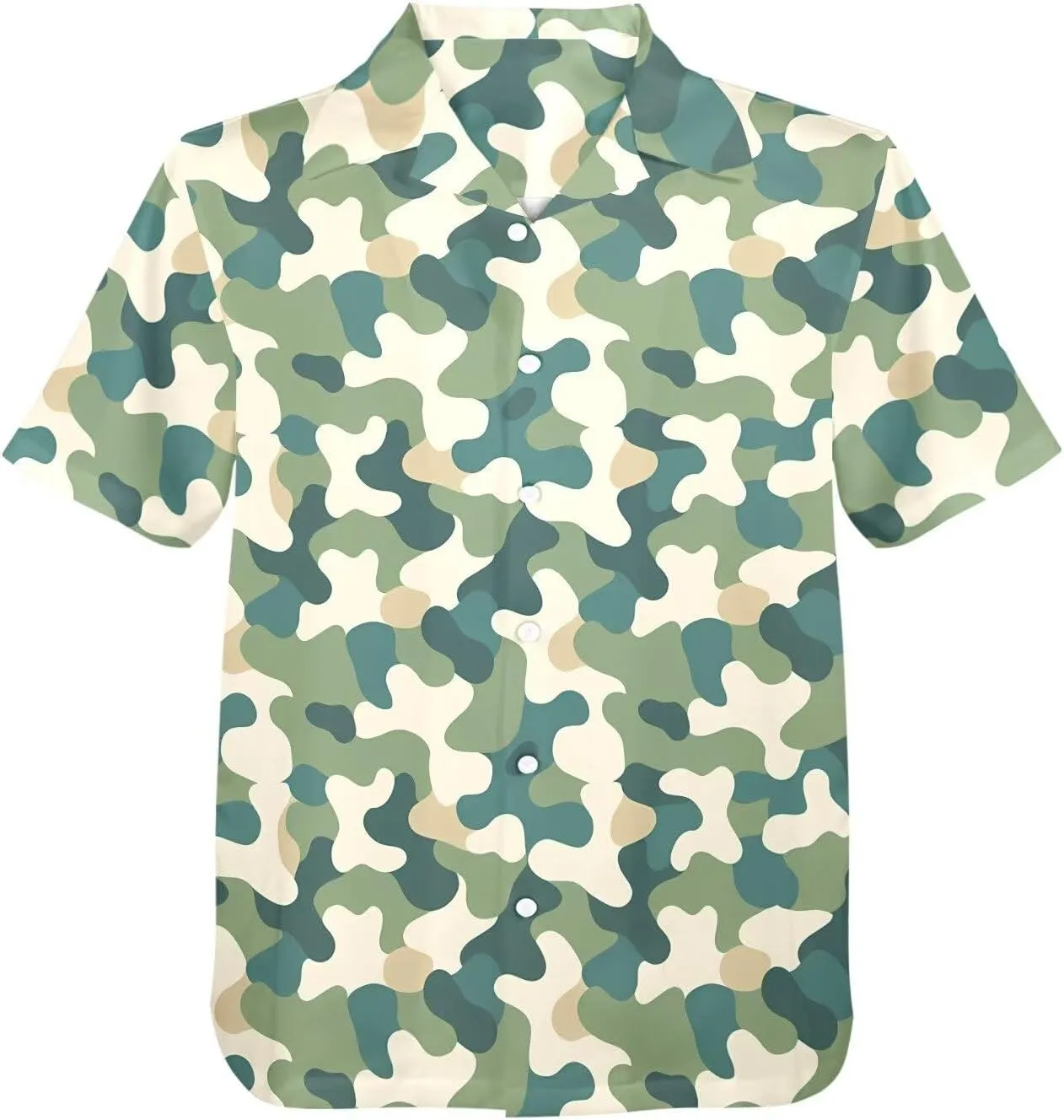 Mens Hawaiian Shirts Short Sleeve Tropical Shirts Button Down Dressy T-Shirts Fashion Beach T-Shirts S-5XL