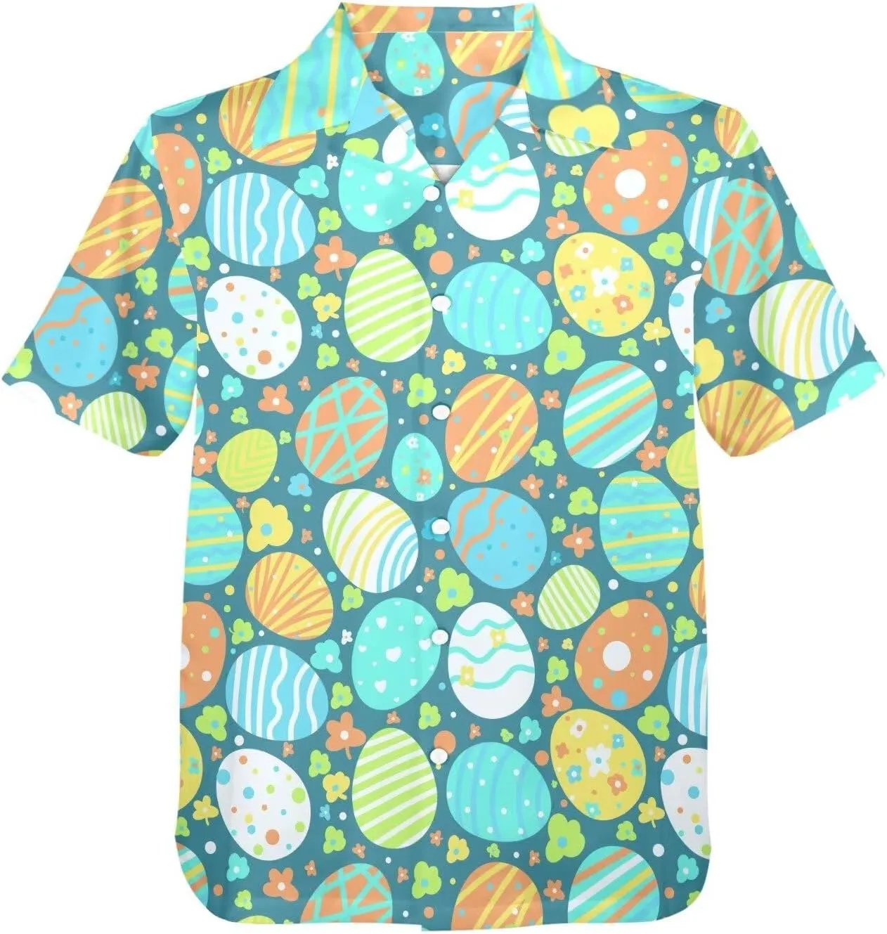 Mens Hawaiian Shirts Short Sleeve Tropical Shirts Button Down Dressy T-Shirts Fashion Beach T-Shirts S-5XL
