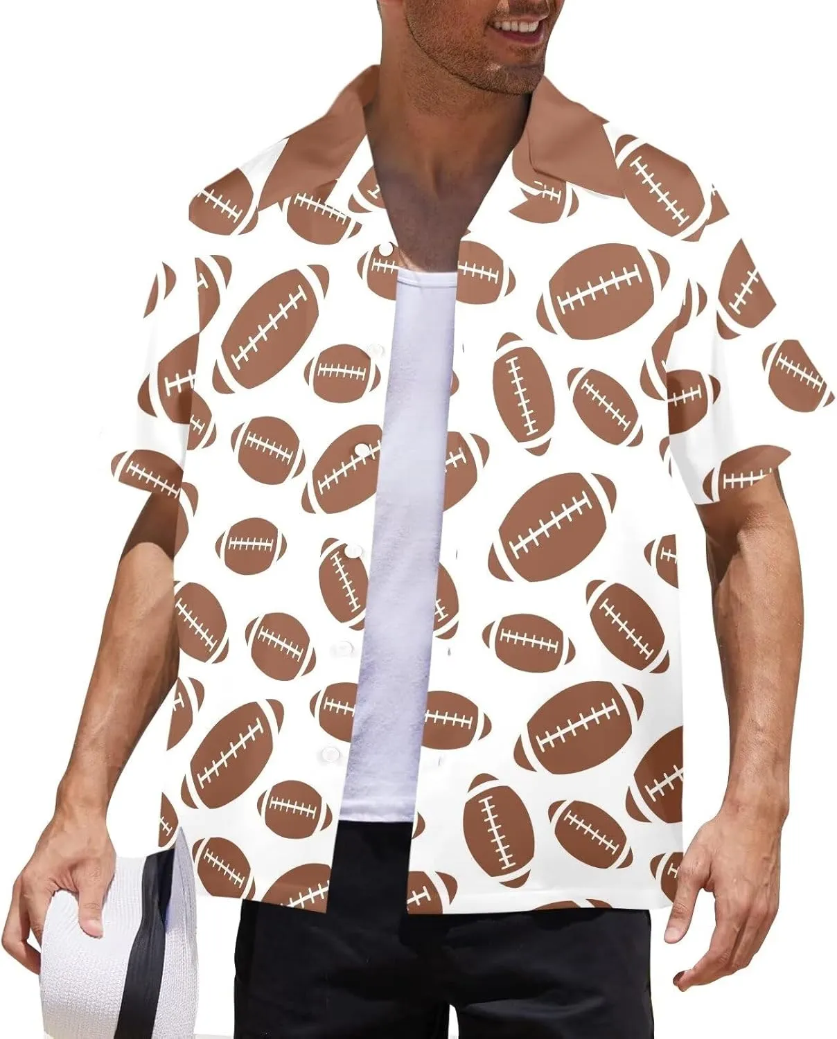 Mens Hawaiian Shirts Short Sleeve Tropical Shirts Button Down Dressy T-Shirts Fashion Beach T-Shirts S-5XL