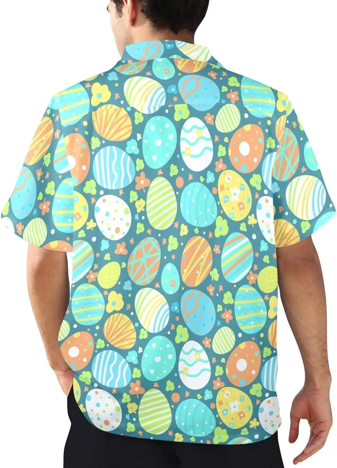 Mens Hawaiian Shirts Short Sleeve Tropical Shirts Button Down Dressy T-Shirts Fashion Beach T-Shirts S-5XL