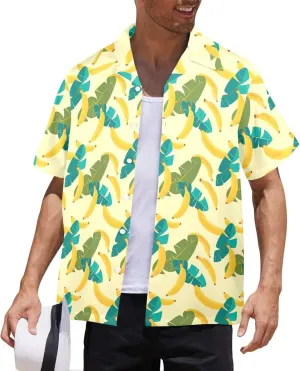 Mens Hawaiian Shirts Short Sleeve Tropical Shirts Button Down Dressy T-Shirts Fashion Beach T-Shirts S-5XL