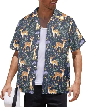 Mens Hawaiian Shirts Short Sleeve Tropical Shirts Button Down Dressy T-Shirts Fashion Beach T-Shirts S-5XL