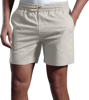 Men's Linen Shorts Casual Cotton Lightweight Elastic Waist Drawstring 2025 Summer Shorts with Pockets