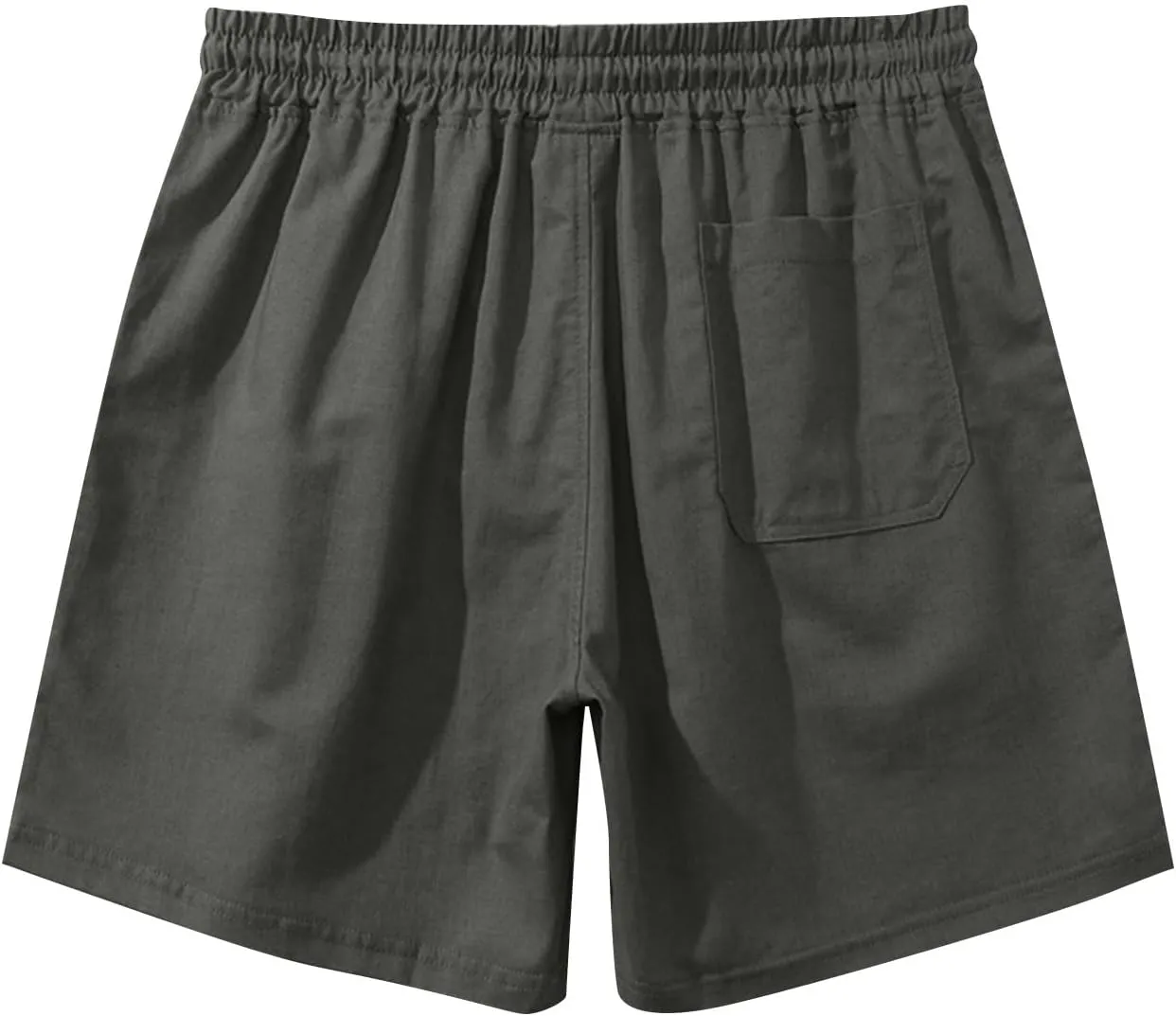 Men's Linen Shorts Casual Cotton Lightweight Elastic Waist Drawstring 2025 Summer Shorts with Pockets