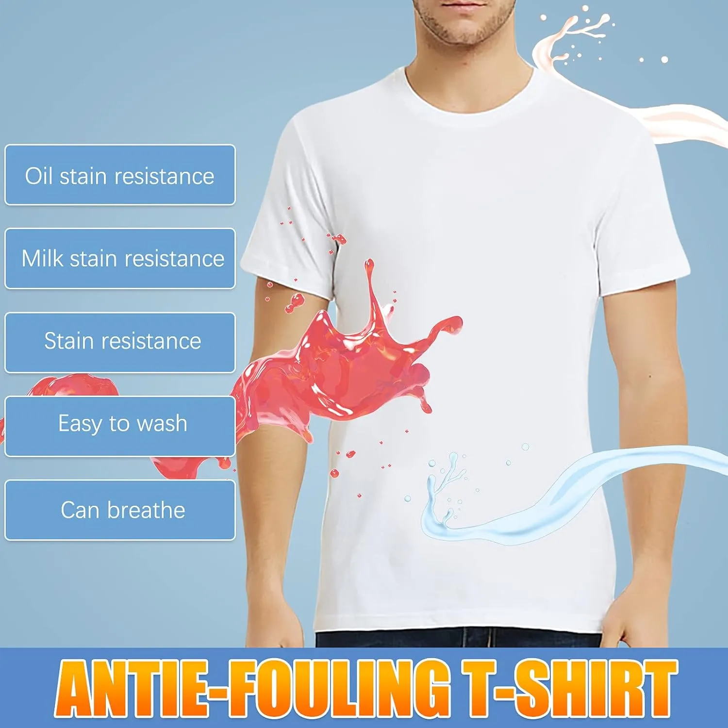 Mens T-shirts Swim Tops Short Sleeve Quick Dry Water Shirt Quick Dry Fishing Beach T-Shirts Running Vest Sports Top