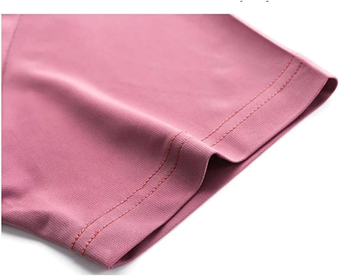 Mnjyihy Men Summer Polo Shirts Solid Color Slim Fits Pocket Quick-Dry Short Sleeve Casual Athletic Golf Shirts