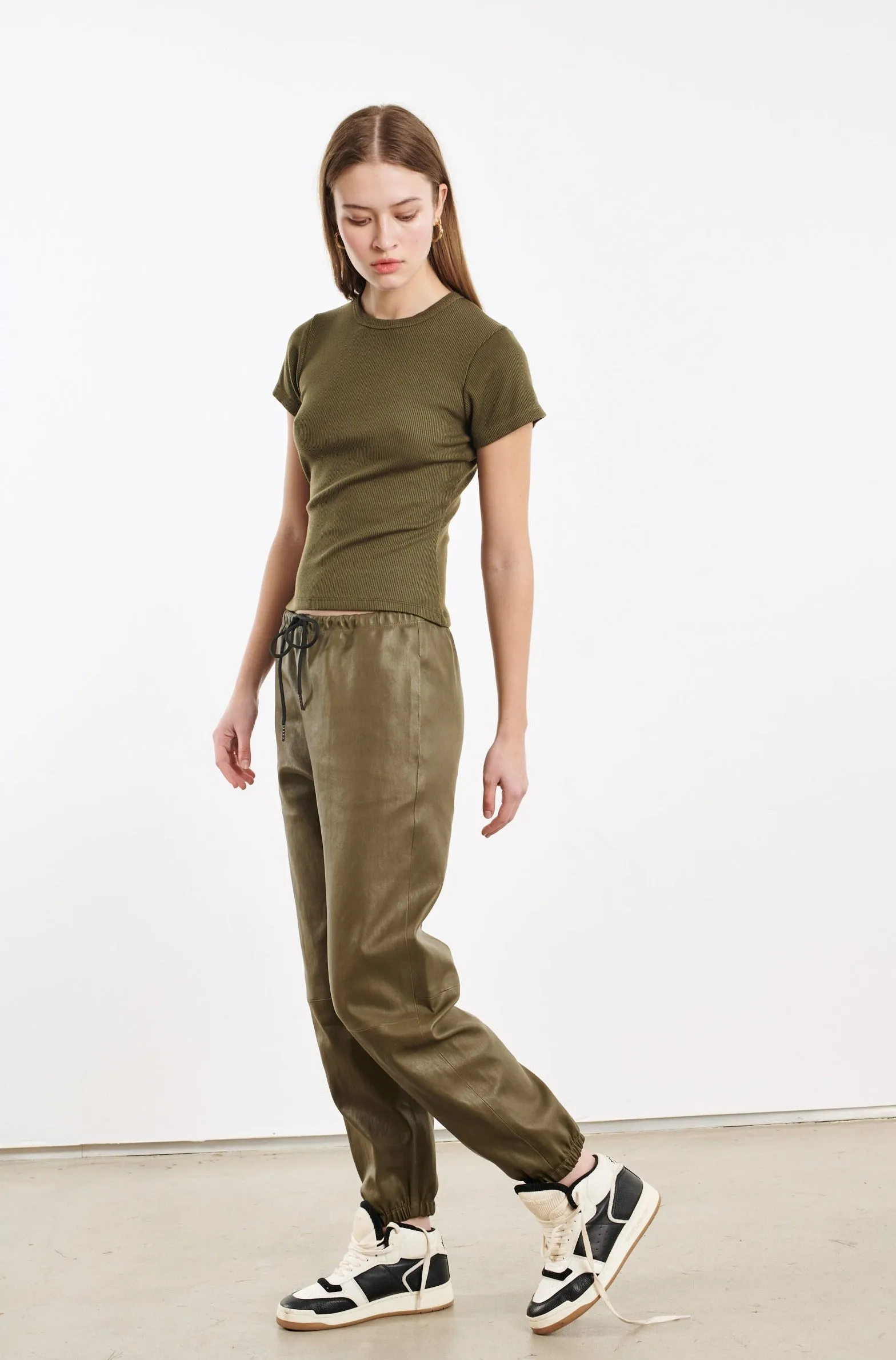 Moss Rib Baby Tee