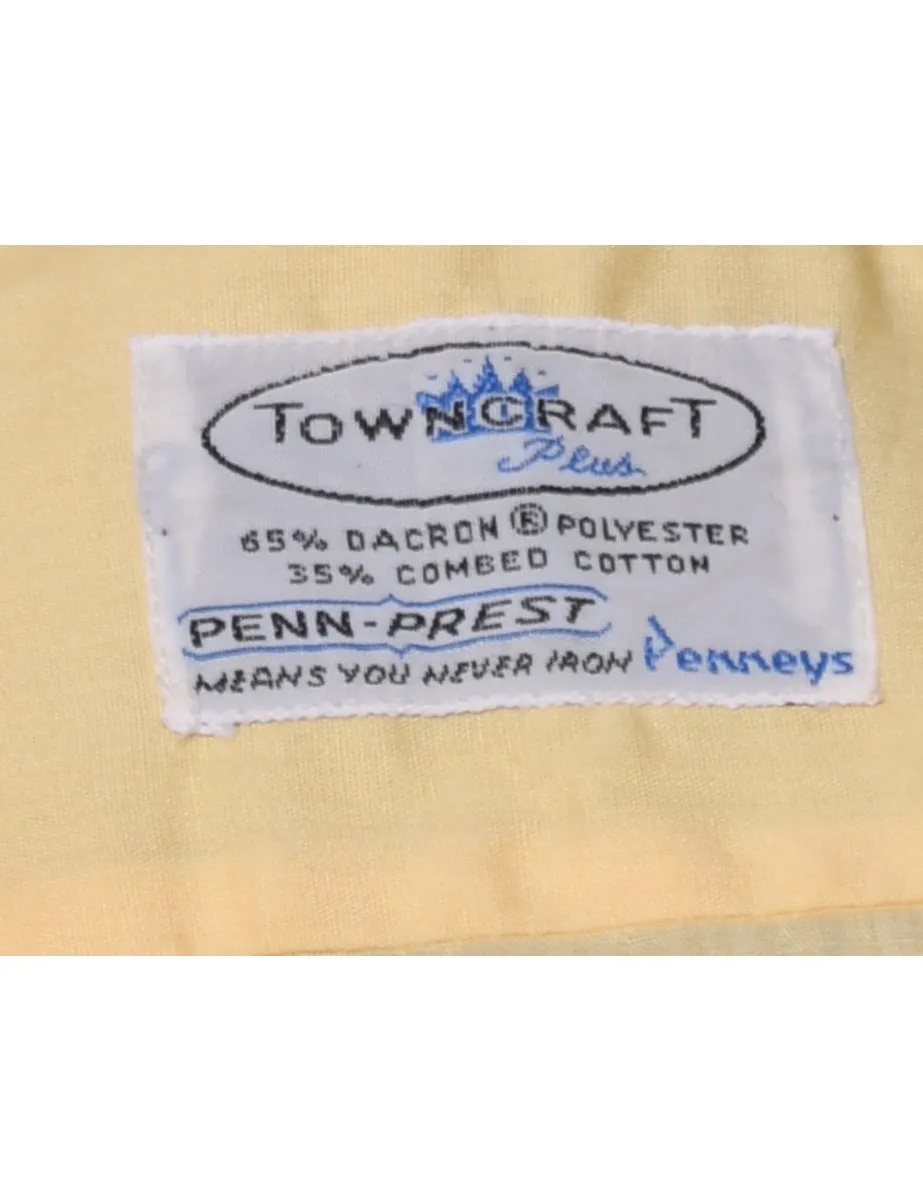 Pale Yellow 1970s Classic Shirt - M