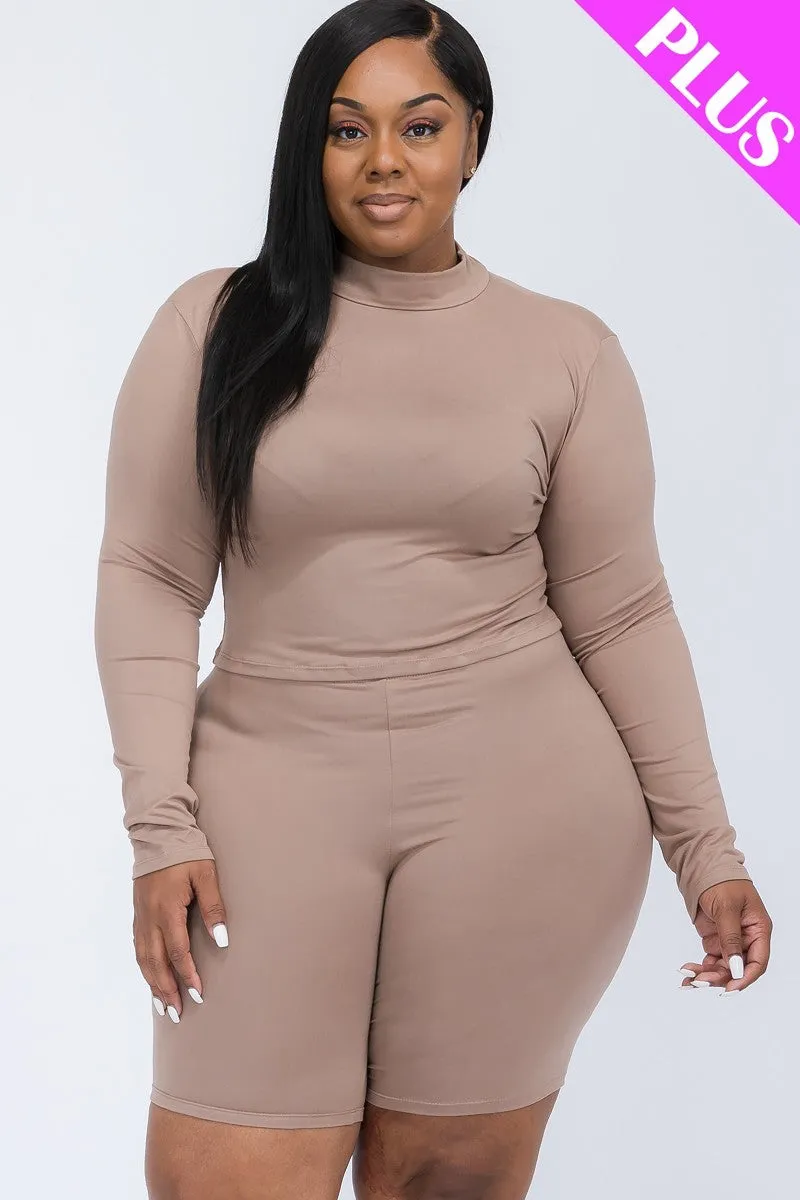 Plus Butter Soft Top & Biker Shorts Set (12 Colors)