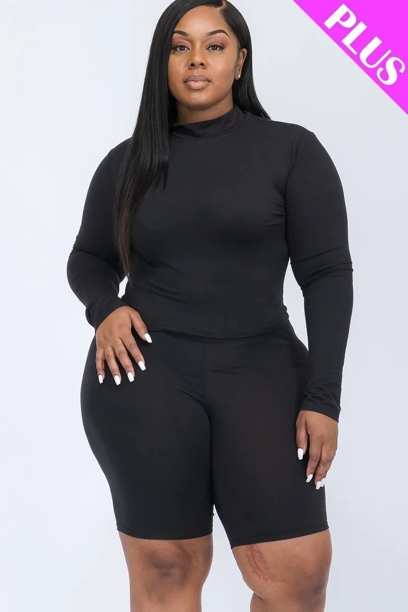 Plus Butter Soft Top & Biker Shorts Set (12 Colors)