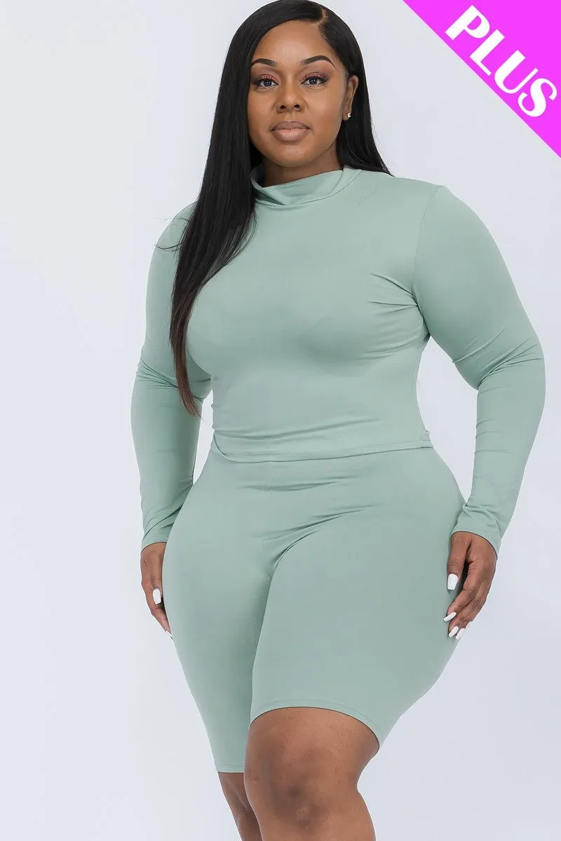Plus Butter Soft Top & Biker Shorts Set (12 Colors)
