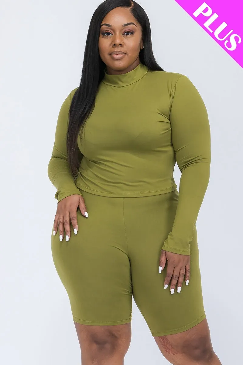 Plus Butter Soft Top & Biker Shorts Set (12 Colors)