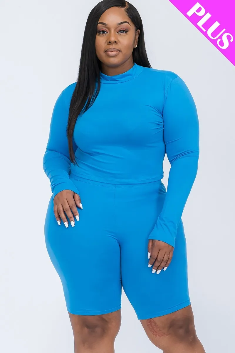 Plus Butter Soft Top & Biker Shorts Set (12 Colors)