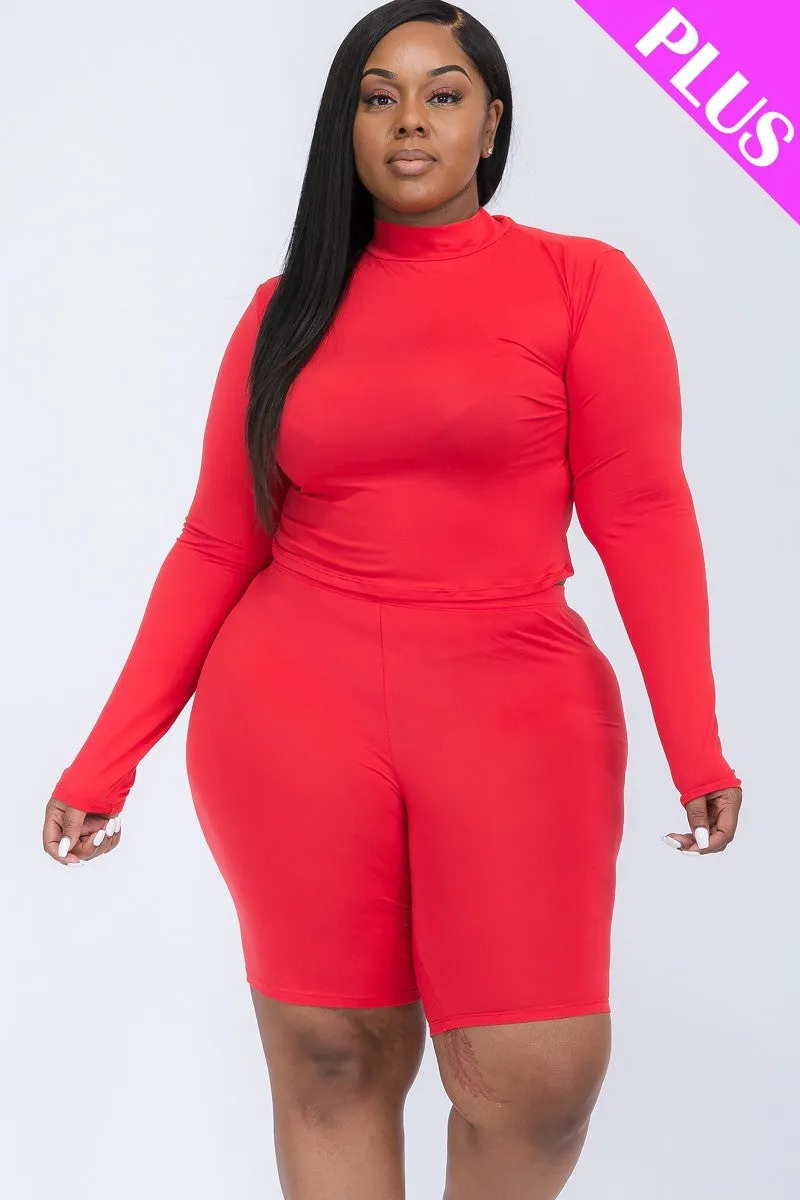 Plus Butter Soft Top & Biker Shorts Set (12 Colors)