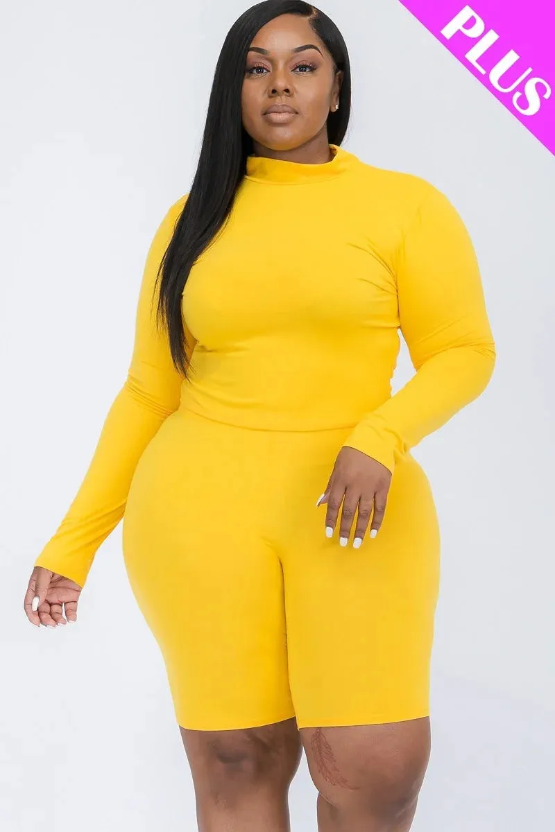 Plus Butter Soft Top & Biker Shorts Set (12 Colors)