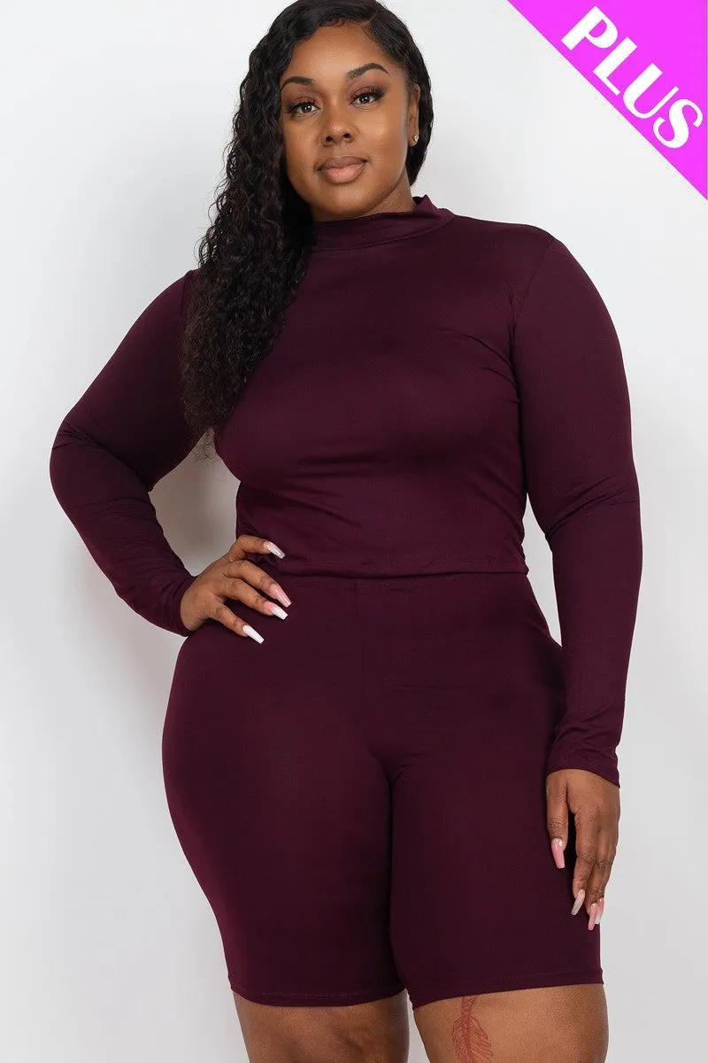 Plus Butter Soft Top & Biker Shorts Set (12 Colors)