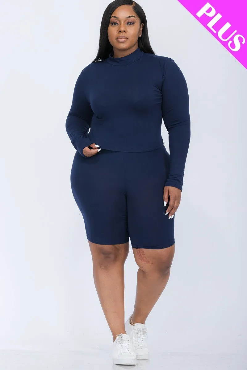 Plus Butter Soft Top & Biker Shorts Set (12 Colors)