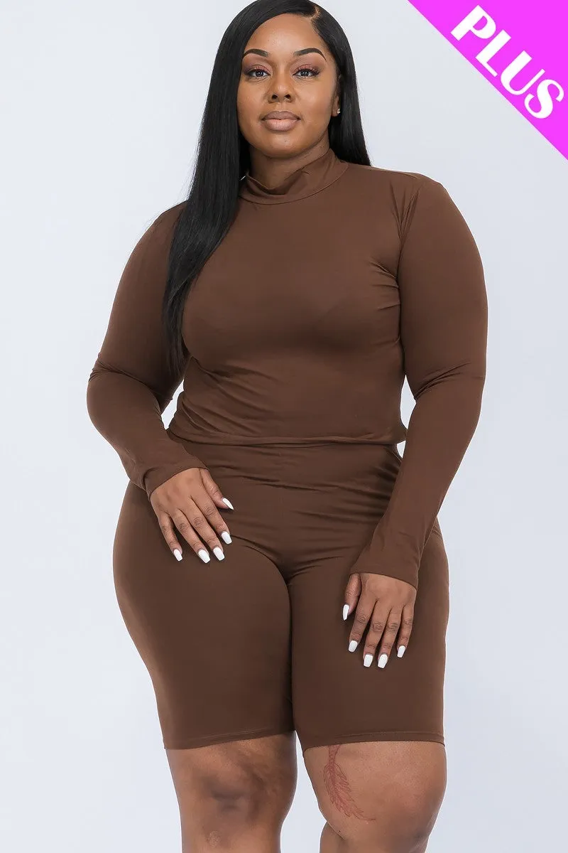 Plus Butter Soft Top & Biker Shorts Set (12 Colors)