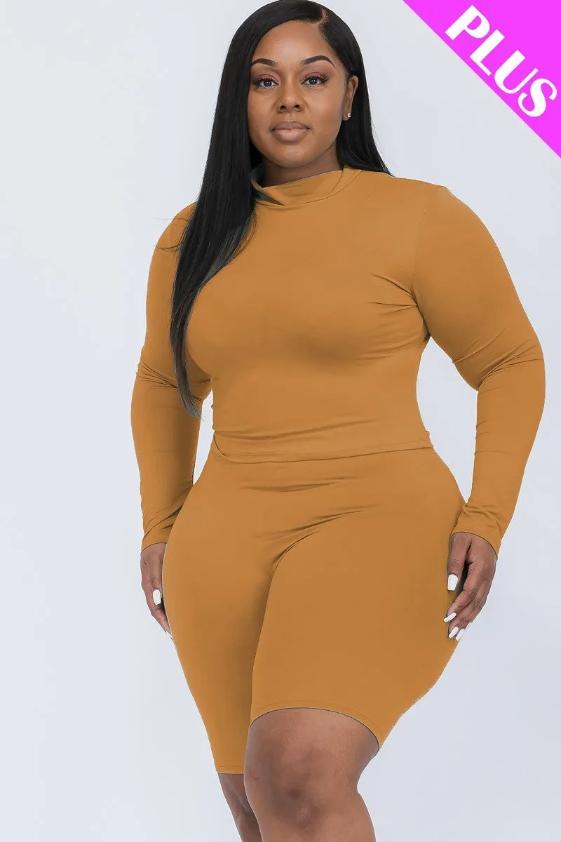 Plus Butter Soft Top & Biker Shorts Set (12 Colors)