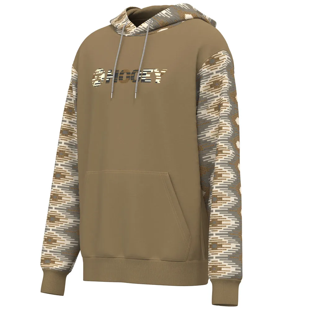 "Lock-Up" Hoody Tan w/Cream/Black/Tan Aztec Pattern