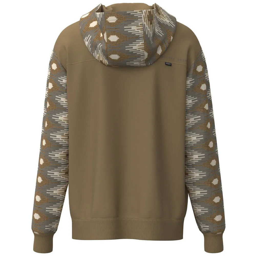 "Lock-Up" Hoody Tan w/Cream/Black/Tan Aztec Pattern