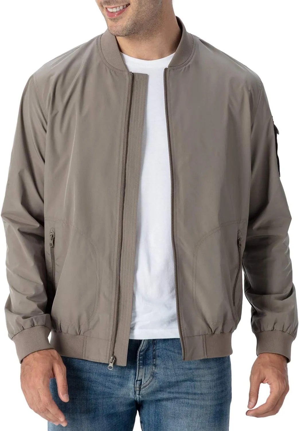Rdruko Men's Lightweight Bomber Jacket Causal Fashion Stylish Windbreaker Light Jacket