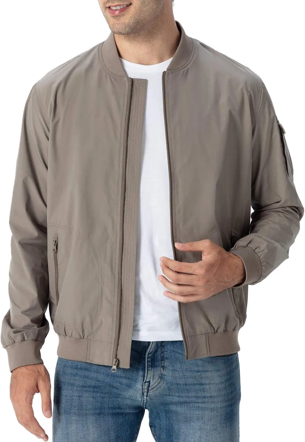 Rdruko Men's Lightweight Bomber Jacket Causal Fashion Stylish Windbreaker Light Jacket