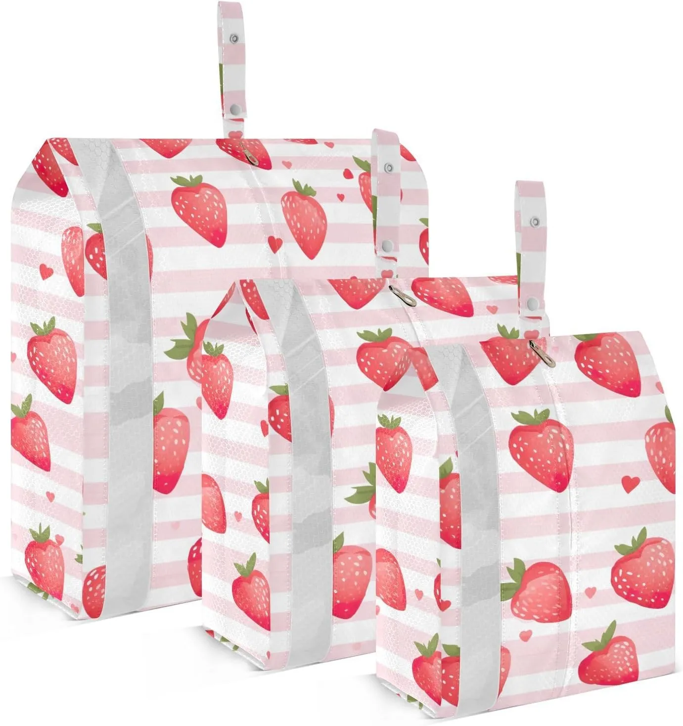 Strawberry Fruit Packing Cubes for Travel 3 Set Compression Travel Bags Luggage Organizer Bags for Easy Packing