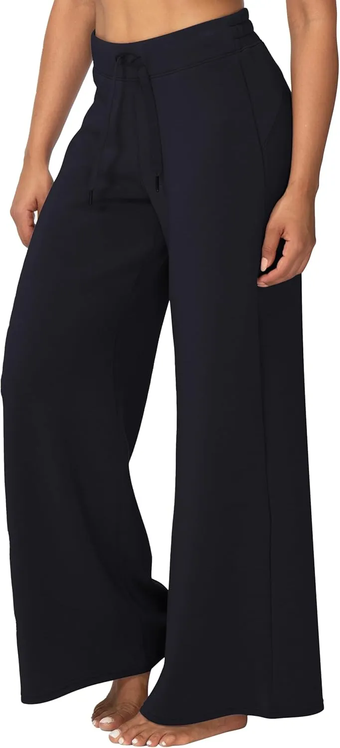 Sunzel Women's Airy Wide Leg Pants, High Waist Yoga Pants Lightweight Lounge Sweatpants with Drawstring for All Day Comfort