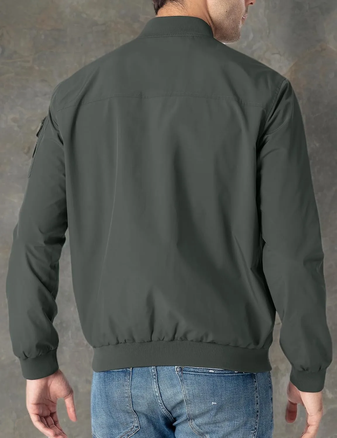 TBMPOY Men's Lightweight Bomber Jackets Light Track Jackets Casual Summer Windbreaker Outdoor Golf Fashion Coat for Men