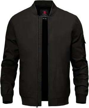 TBMPOY Men's Lightweight Bomber Jackets Light Track Jackets Casual Summer Windbreaker Outdoor Golf Fashion Coat for Men