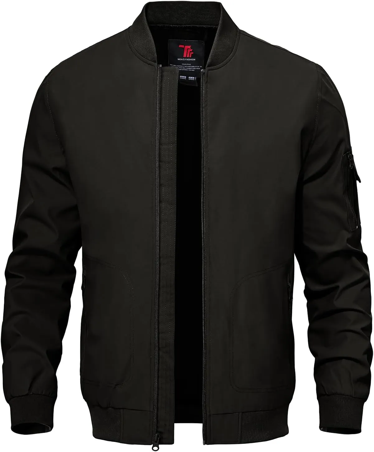 TBMPOY Men's Lightweight Bomber Jackets Light Track Jackets Casual Summer Windbreaker Outdoor Golf Fashion Coat for Men