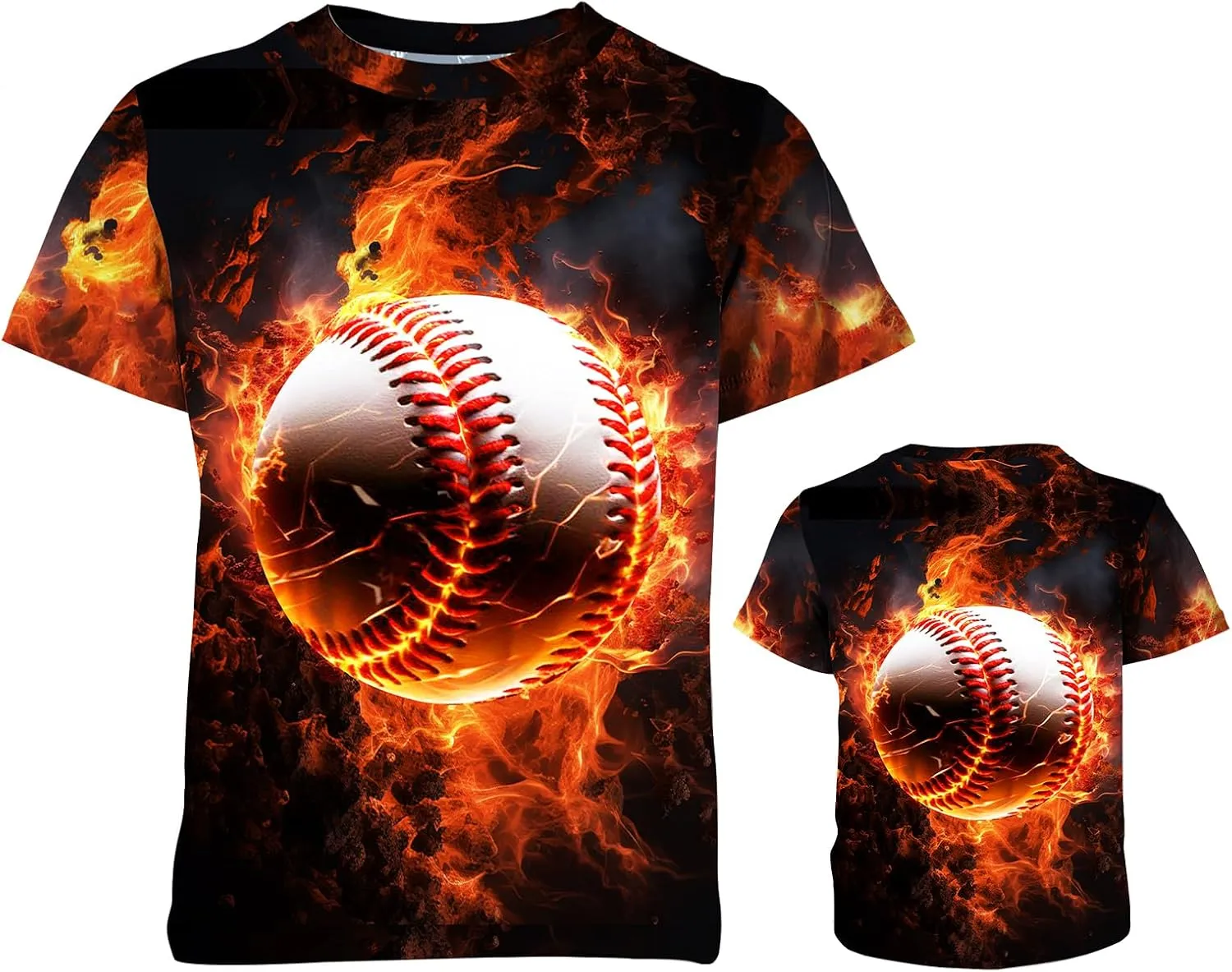 Unisex 3D Graphic Printed T-Shirts, Boys Girls Kids Crewneck Short Sleeve T Shirts, Cool Tees for 6-16 Years Teens