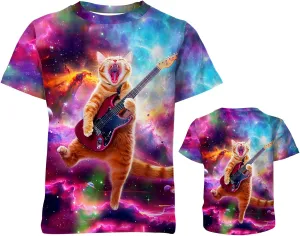 Unisex 3D Graphic Printed T-Shirts, Boys Girls Kids Crewneck Short Sleeve T Shirts, Cool Tees for 6-16 Years Teens