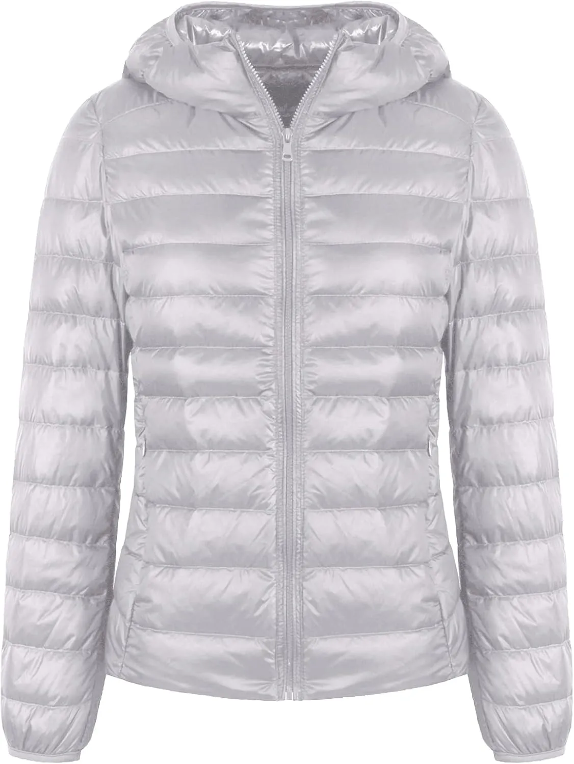 Valennia Women's Short Down Coat Packable Puffer Jacket With Hooded Winter Ultra Light Outerwear