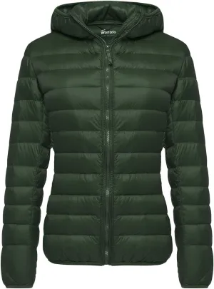 Wantdo Women's Hooded Packable Ultra Light Weight Short Down Jacket