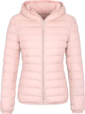 Wantdo Women's Hooded Packable Ultra Light Weight Short Down Jacket