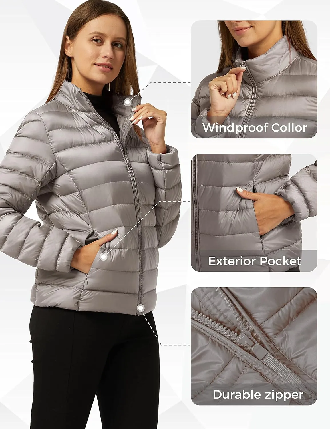 wantdo Women's Packable Ultra Light Weight Short Down Jacket