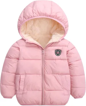 Winter Coats for Toddler Kids Infants Baby Boys Girls Light Puffer Warm Thick Hooded Down Jacket for 2-7 Years